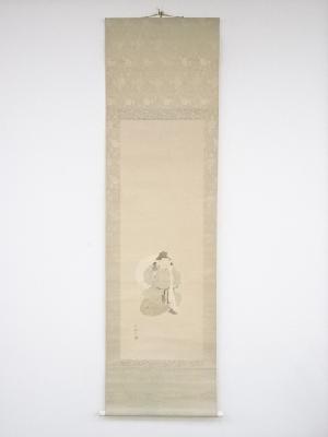 山川永雅筆　大黒之図　肉筆絹本掛軸（共箱）